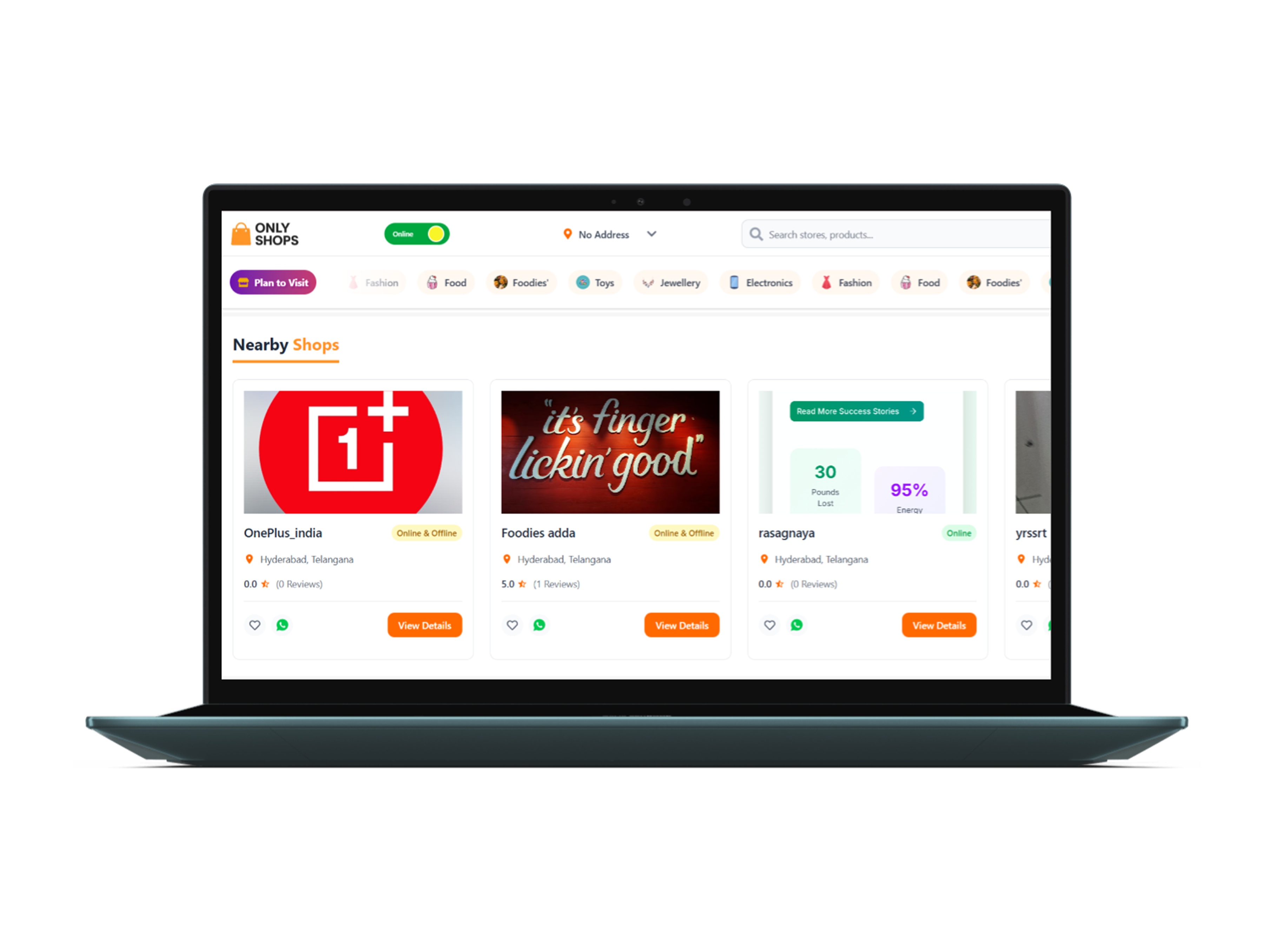 Only Shops Mobile Shopping App Development Mobile App Development - Web 3